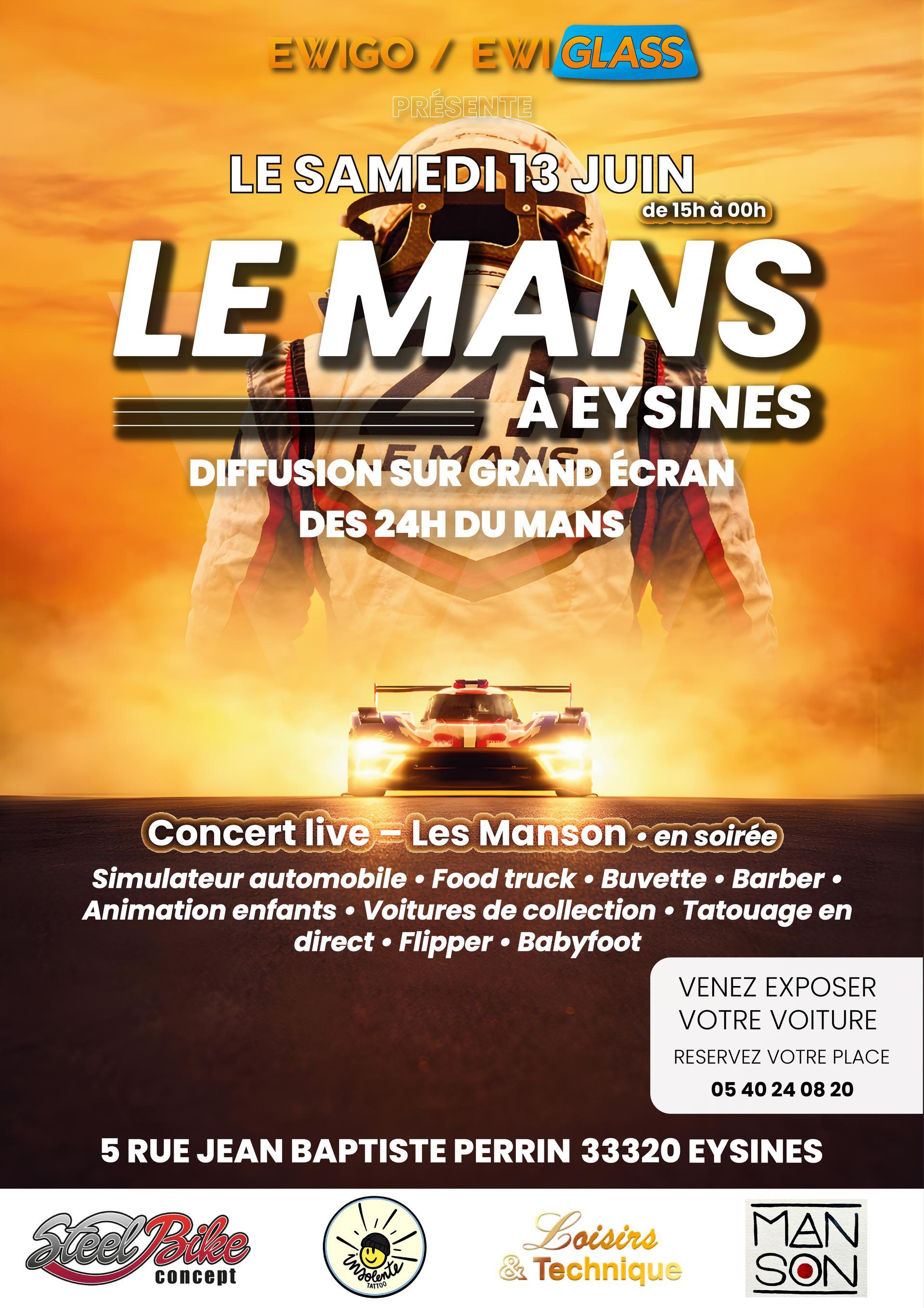 Affiche Le Mans à Eysines